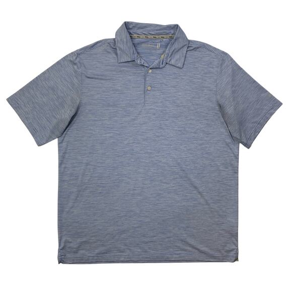 Walter Hagen Polo Shirt Men XL Extra Large Blue White Pinstripe Performance Golf - Picture 1 of 10